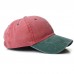 Pigment Dyed Baseball Ball Cap Washed 2Two Tone Cotton Vintage Hat Dad Summer  eb-42850469